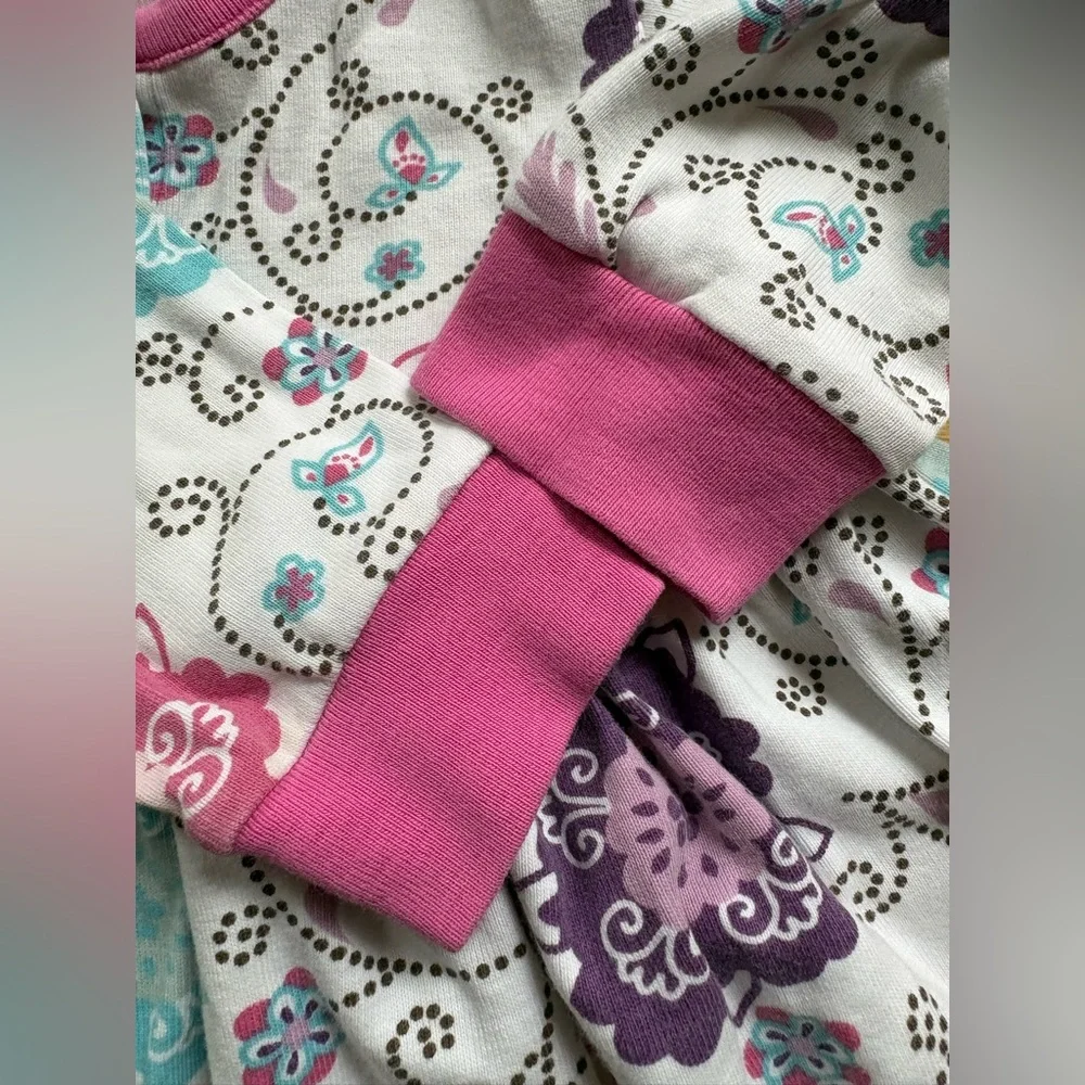 Hanna Andersson Pink and Blue Floral Dress Size 3 US 90 Hanna